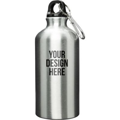 China Viable OEM Personalized Laser Engraved LOGO 17 Ounce Aluminum Bicycle Sports Water Bottle With Carabiner for sale