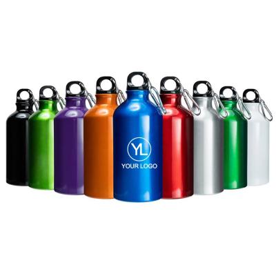 China Viable custom screen printed 17 oz. Aluminum Bicycle Sports Water Bottle with Carabiner for sale