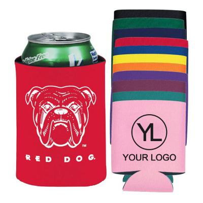 China Custom LOGO Magnetic Multi Assorted Color Neoprene Can Beer Coolies Soft Drink Coolies Collapsible Foam Cup Sleeves With Magnet for sale