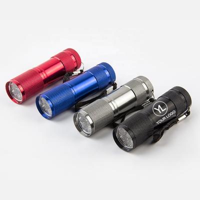 China Emergency Customized Laser Engraving LOGO Promotional Aluminum Alloy Pocket LED Mini Flashlight With Key Indicator for sale