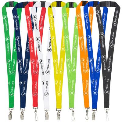 China Healthcare Institute Custom Durable Screen Printed Polyester Woven Promo Lanyards With Security Breakaway Release for sale