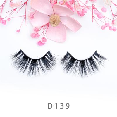 China Natural Mink Eyelash Wholesale Custom Packaging Long Box 13MM-18MM D139 for sale