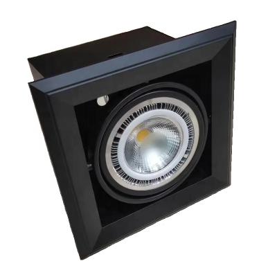 China Square screw recessed spotlight mounting cob led downlight body ar111 halogen lamop g53 frame for sale