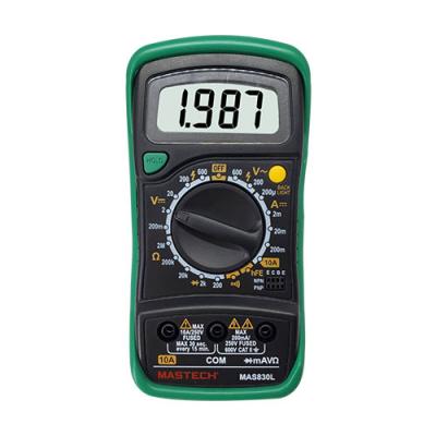 China Mastech MAS830L MAS830LCBGLO Voltage Resistance Current Digital Multimeter for sale