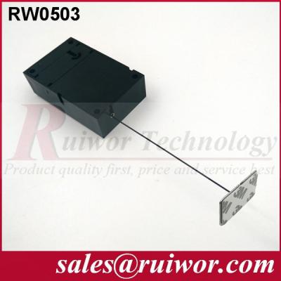 China Ipad Security Tether With Sticking Metal Plate , Shop Retail Anti Theft Pull Box  for sale