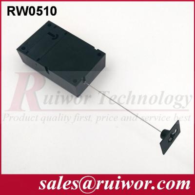 China Adhesive Quadrate ABS Plate Retractable Security Tether For Retail Displays for sale