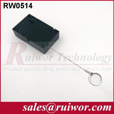 China Coiled Security Cable With Key Ring , Retail Stores Cell Phone Security Cable  for sale