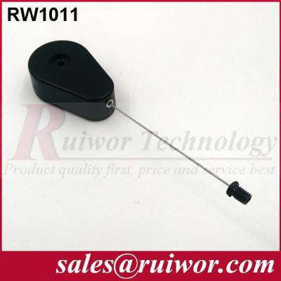 China Retractable Anti Theft Cable , Security Pull Box With Flat Head Screw for sale