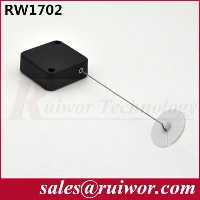 China Small Size ABS Plastic Security Pull Box Recoiler With Adhesive ABS Plate End for sale