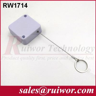 China Retractable Security Cord With Key Ring End , Burglar Proof Display Security Tether  for sale