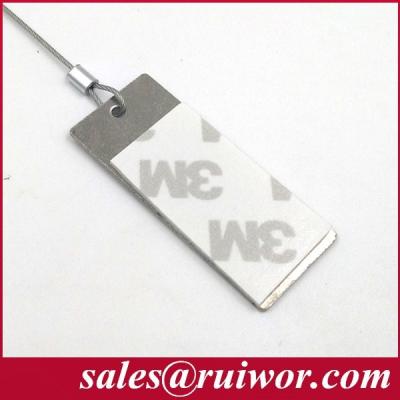 Chine Plaque de métal collante formée cuboïde de RW0004 45*19 millimètre avec le ruban adhésif de 3M pour l'anti câble de vol de téléphone portable à vendre