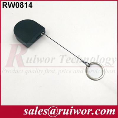 China 2.8x2.8x0.8Cm Box Ipad Retractable Security Cable With Demountable Key Ring for sale