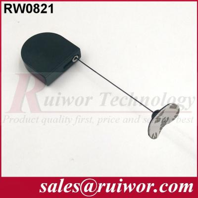 China Stainless Steel Anti Theft Display Security Tether With Sticky Flexible Rubbe End for sale