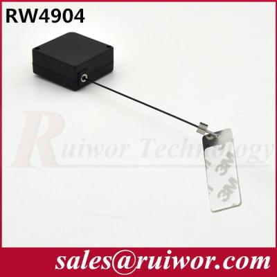 China Anti Theft Tether Plastic Pull Box Square Shaped With Sticky Metal Plate for sale