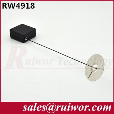 China Retractable Plastic Pull Box Square Shaped With Sticky Circular Metal Plate for sale