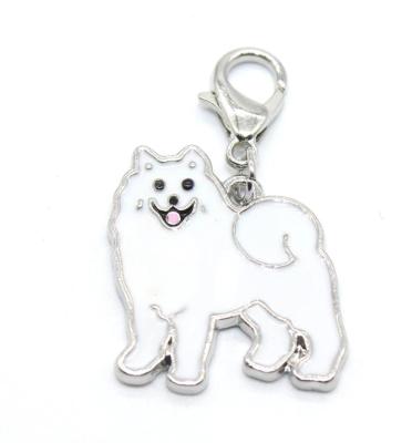 China Lovely Style Eco - Friendly Samoyed Shape Custom Pendant Key Chain for sale