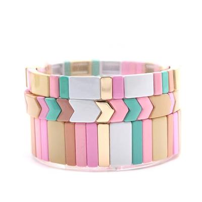 China Newest Design Fashion DIY Painting Bangle Bracelets Wholesale CLASSIC Metal Alloy Colorful Enamel Bangle for sale