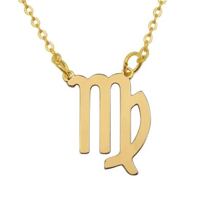 China Other Amazon Wish 12 Zodiac Necklace Alloy Frontier Pendant Constellatory Map Clavicle Chain for sale