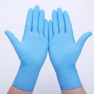 Cina Guanti blu dell'esame del nitrile, guanti chirurgici sterili di certificazione di iso FDA del CE in vendita