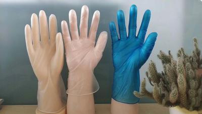 China Weiße blaue klare Wegwerfvinylprüfungs-Handschuhe, Krankenhaus-Gebrauchs-medizinische Wegwerfhandschuhe zu verkaufen