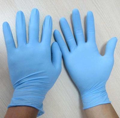 China Wasserdichte Nitril-Untersuchungshandschuhe, blaue Energie-freie Nitril-Handschuhe zu verkaufen