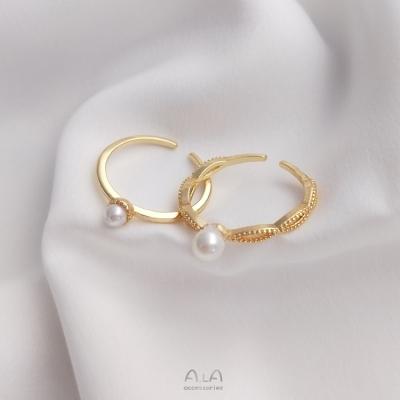 China 14K Japanese Extra-Fine Gold Plated Color-Preservation Japanese Pearl Ring Setting for sale