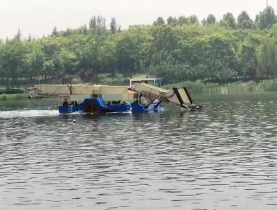 China 12 Cubic Capacity Model Hyacinth Harvesting Cabin Equipped Aquatic Weed Cutter Suit For All Water Plants for sale