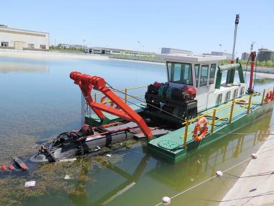 China Carro de espuma Equipado con 8 pulgadas 80-100 metros cúbicos/hora de arena sólida o cortador de barro Excavadora de arena de succión para excavación de arena profundización y excavación de canales en venta