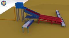 3D working video for cutter suction dredger with gold dredging platform, gold panning equipment