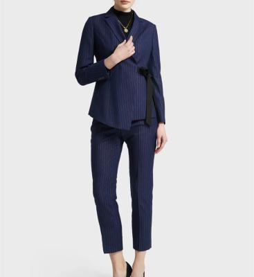 China Anti-Wrinkle OEM Slim Fit Blazer For Women Ladies Office Suits Double Breasted Suit Hot Sale Fashion Clothes Pants Custom Cotton Customized for sale