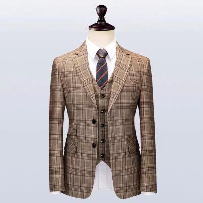 China 2022 Retro Anti-Wrinkle Korean British Suits Men's Business Casual Suits Blazer Classic Men's Business Casual Dress for sale