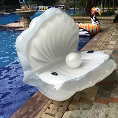 China Clam Inflatable Shell Island Pool Float Unicorn Pool Float Gigantic Inflatable Party Pool Float for sale