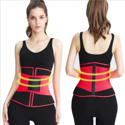 China Hot Selling Durable Neoprene Waist Trimmer Amazon Neoprene Body Shaper Waist Trainer Adjustable Slimmer Belt Red Black Yellow for sale