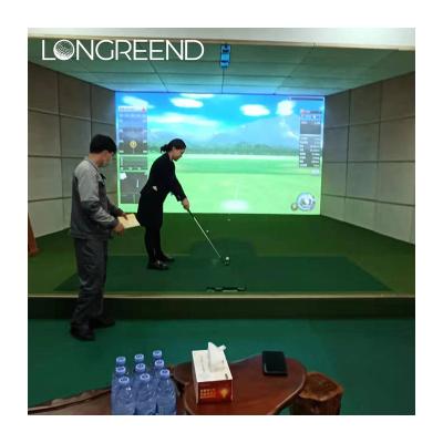 China LONGREEND Golf Simulator Engineering Machine HD Indoor Projection For Golf Tournament / Practice Customized Size for sale