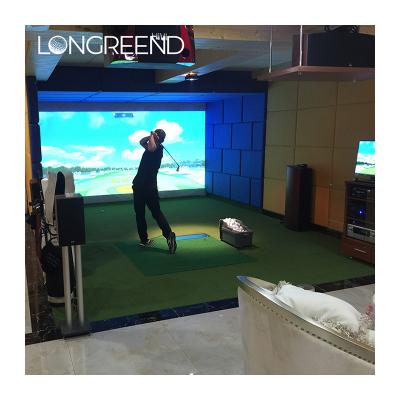 China Indoor LONGREEND Golf Course Equipment Golf Simulator Electronic Screen System Custom Application for sale