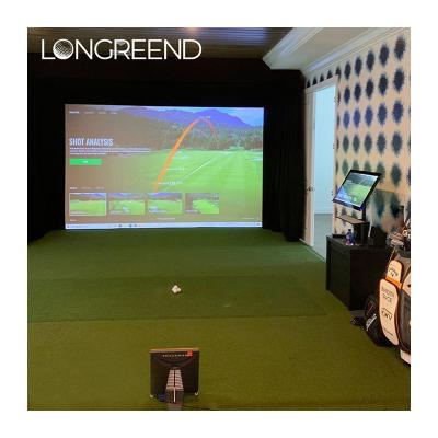 China LONGREEND With High Speed ​​Camera Simulator Projection For Golf Game / Competition Screen Golf Simulator Customized Size for sale