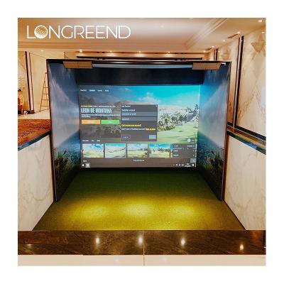 China LONGREEND Best Home Customized Indoor Virtual Golf Simulator Equipment Customized Size for sale