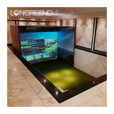 China LONGREEND Improved Golf Skills 3D Electronic Golf Screen Golf Simulator Customized Size for sale