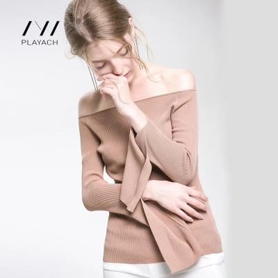 China European and American Women's Knitwear Anti-wrinkle New Spring Women's Long Sleeve Long Side Split Sweater for sale