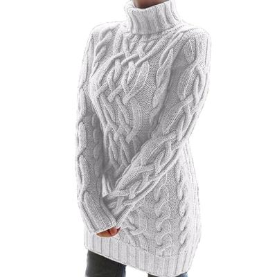 China Breathable 2022 women sweater export knitted luxury women's sweater dress thicken twist sweater for sale