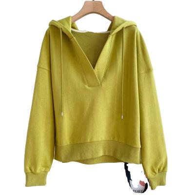 China Breathable Top Selling Wind Casual Hooded Lazy Sweater V-Neck Hooded Cotton One Size Sweater for sale