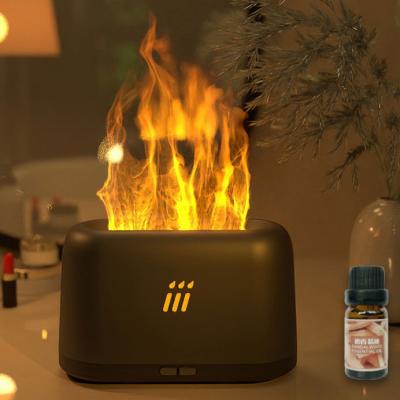 China Car Hot sale noiseless  200ml Flame White Lamp Desktop Bedroom Metal Fragrance aroma diffuser humidifier for sale