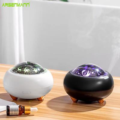 China 10 Square Meters Hot sale ultrasonic mini USB 220ml desktop oils black and white UFO desktop room aroma diffuser for sale