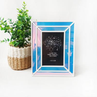 China Home decor factory direct memory recording specular reflection at different angles twinkle picture photo frame for sale