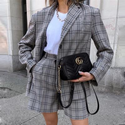 China Breathable Western Wear Blazer Shorts 2 Pieces Set Ladies Office Suit Custom Women's Suits Ladies Suits for sale