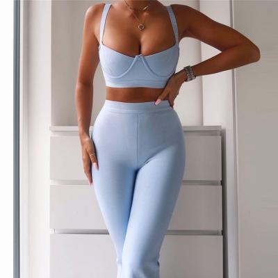 China 2021 New Design QUICK DRY Custom Full Body Female Body Suit Nude Pants Sets Women Clothing 2 Piece Pants Sets Women for sale