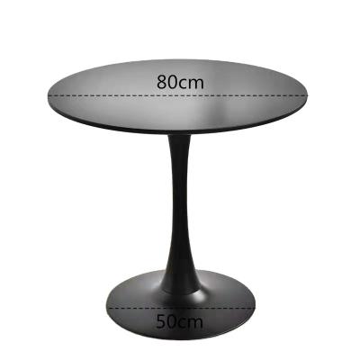 China New Modern Design Black White Round Cafe Dining Dinner Table Set for sale