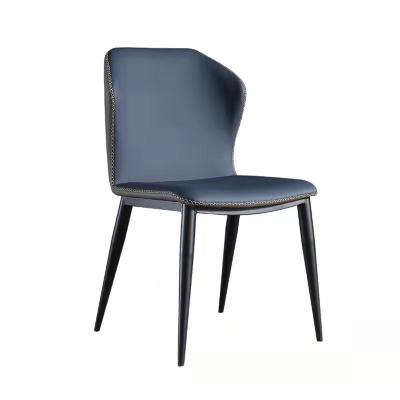 China Modern Practical Modern Luxury Leather Dining Chairs With Metal Legs for sale