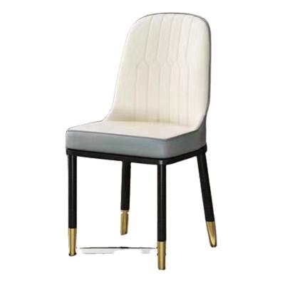 China 2022 modern high quality modern antique steel leg dining chairs with foam back for sale