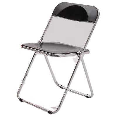 China Outdoor Traditional Camp Metal Folding Chairs Clear Plastic Acrylic Folding Chairs for sale